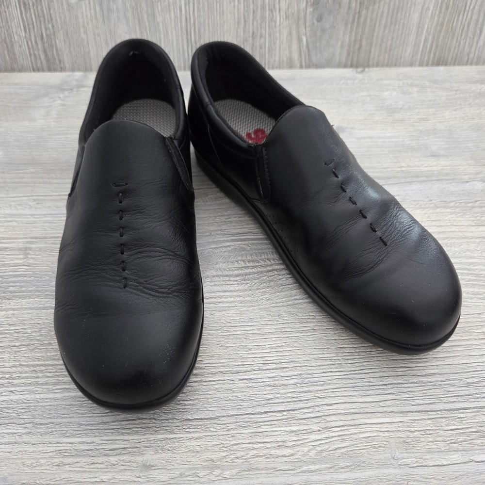 SAS Viva Tripad Comfort Loafers‎ Black Leather Slip On Shoes Womens 8 M